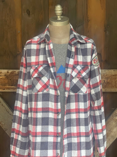 Coors Light Patch Flannel- Fall Grey